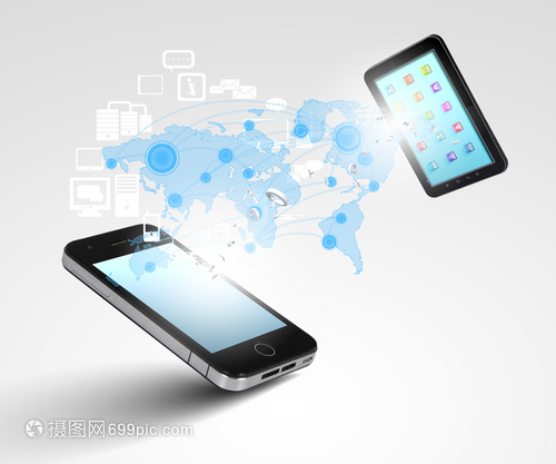 現(xiàn)代通信技術手機高科技背景的現(xiàn)代通信技術插圖
